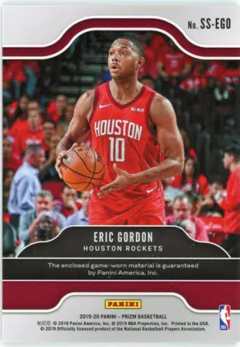 Eric Gordon 2019-20 Panini Prizm Sensational Swatches basketball card with jersey swatch