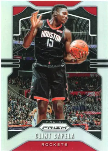 Clint Capela 2019-20 Panini Prizm Silver basketball card Houston Rockets NM-MT