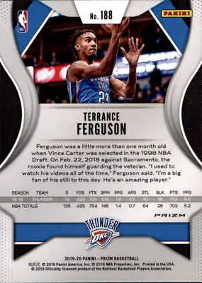 2019-20 Panini Prizm Silver Terrance Ferguson Oklahoma City Thunder Basketball Card