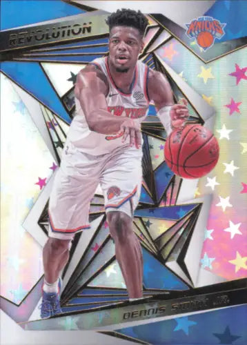 Dennis Smith Jr. 2019-20 Panini Revolution Astro basketball card for New York Knicks