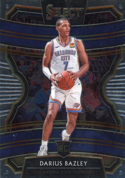 Darius Bazley Rookie Concourse Basketball card from 2019-20 Panini Select Darius