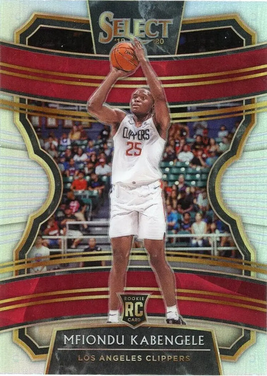 Mfioundu Kabengele Silver Rookie card from 2019-20 Panini Select Los Angeles Clippers NBA