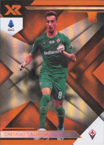 Gaetano Castrovilli trading card from 2019-20 Panini XR Rookies Orange Ola Aina