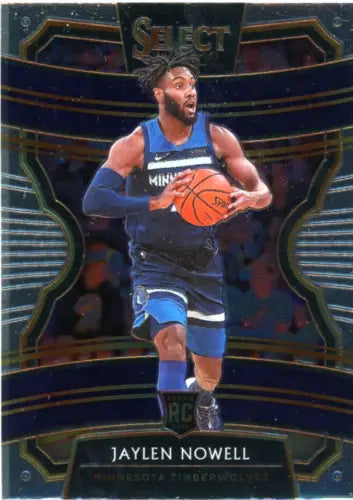 Jaylen Nowell Rookie basketball card from 2019-20 Select #44 Minnesota Timberwolves