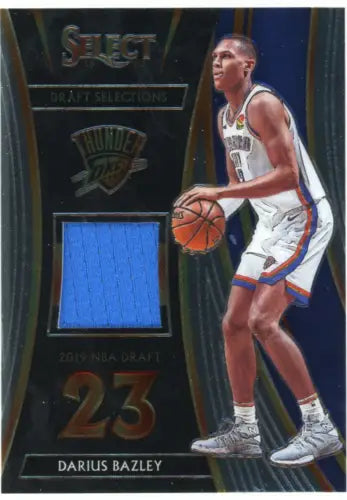 Darius Bazley Rookie card from 2019-20 Select Draft Selections Memorabilia Thunder