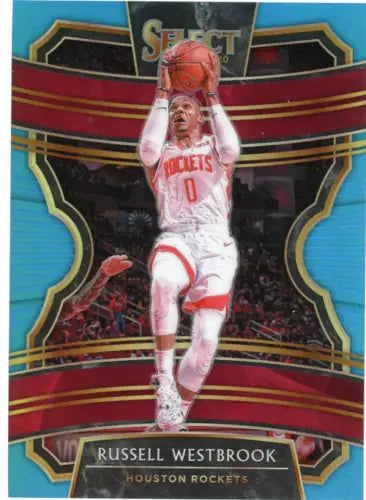 Light blue Russell Westbrook 2019-20 Select Houston Rockets card /299 NM-MT condition