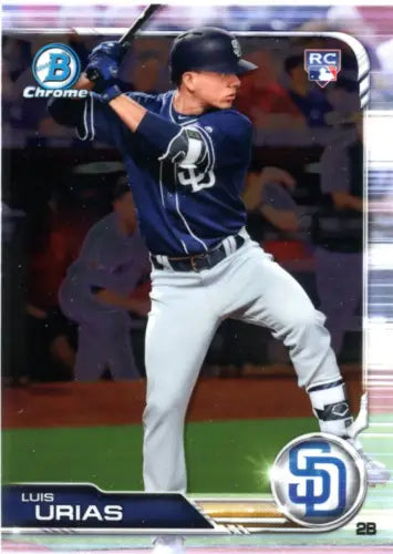 Luis Urias Rookie Baseball Card from 2019 Bowman Chrome San Diego Padres MLB NM-MT