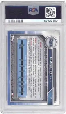 Graded 2019 Bowman Chrome Brandon Lowe #10 Baseball PSA 10 card for collectors