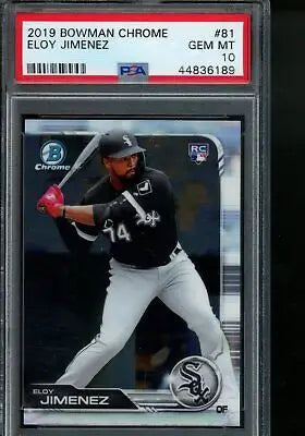 Graded Bowman Chrome Eloy Jimenez #81 Baseball Card PSA 10 for collectors