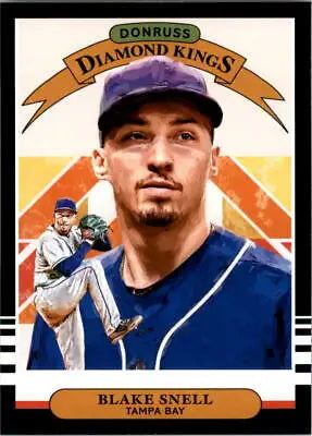 Blake Snell 2019 Donruss #3 Diamond Kings Baseball Card for Tampa Bay Rays collectors