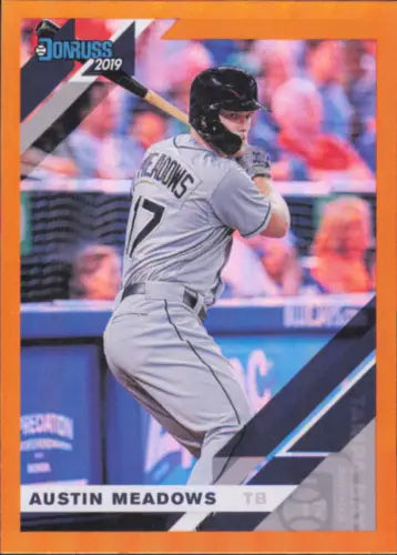 2019 Donruss Holo Orange #82 Austin Meadows Baseball Card for Tampa Bay Rays collectors