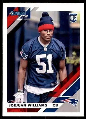 Joejuan Williams Rookie Card from 2019 Donruss New England Patriots #271