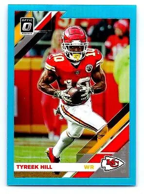 Tyreek Hill 2019 Donruss Optic Aqua Prizm SP /299 football card for collectors