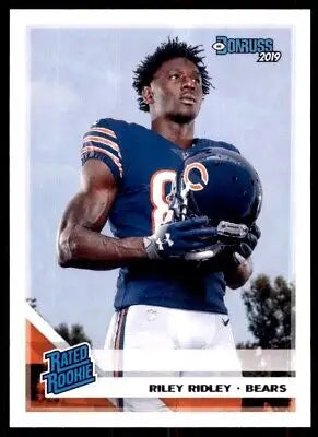 Riley Ridley football card 2019 Donruss Rookie Chicago Bears #336 text-align center