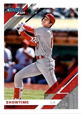 Shohei Ohtani 2019 Donruss baseball card featuring Los Angeles Angels nickname