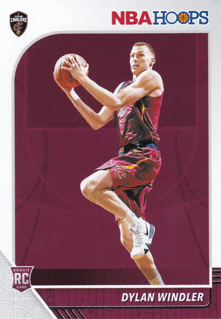 Basketball trading card of Dylan Windler in red jersey for Hoops Dylan Windler RC #221