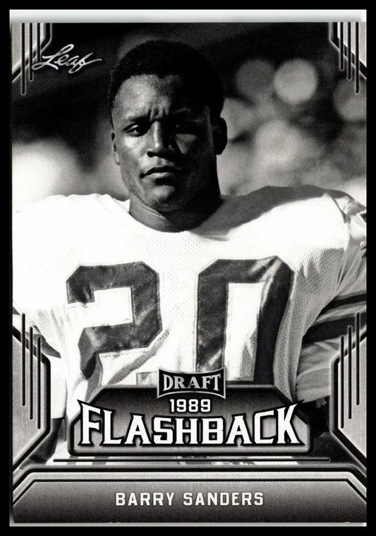 Barry Sanders Draft Flashback card from 2019 Leaf Draft Oklahoma State Cowboys collection