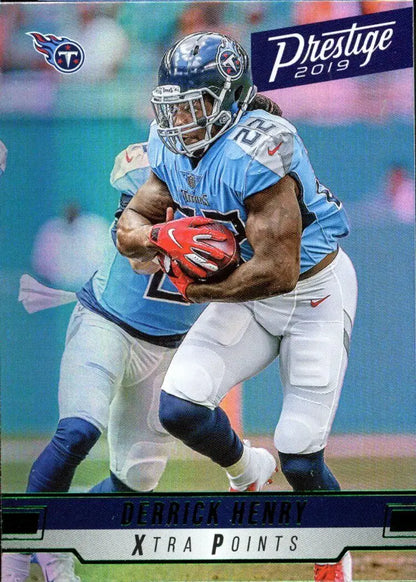 Derrick Henry Green football card from 2019 Panini Prestige Tennessee Titans NFL #175