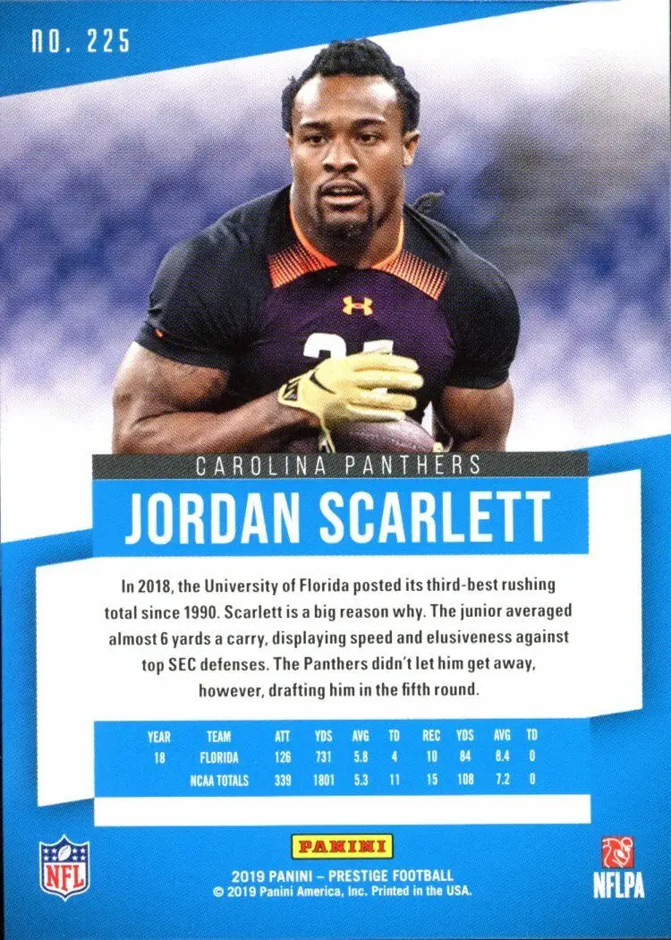 Panini Prestige Jordan Scarlett Rookie Blue /299 Football Card NFL #225 for collectors