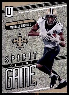 2019 Panini Unparalleled Spirit of the Game Michael Thomas New Orleans Saints card