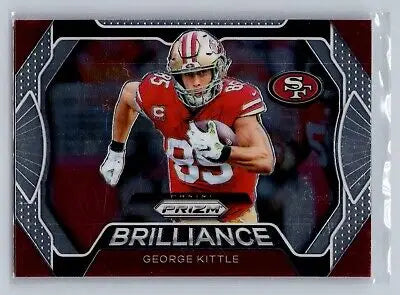 George Kittle football card from 2019 Prizm #B-GK George Kittle Brilliance product