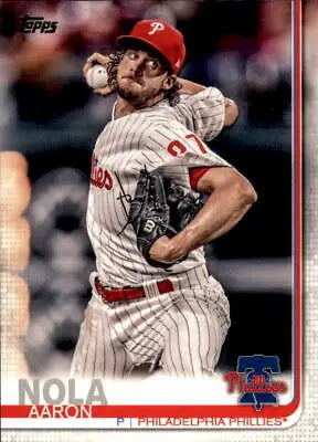 Aaron Nola Philadelphia Phillies baseball card from 2019 Topps #163 NM-MT condition