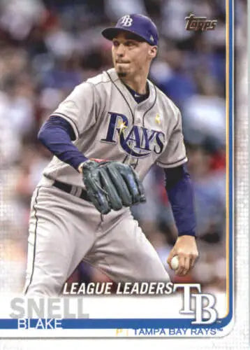 Blake Snell baseball card 2019 Topps #24 NM-MT Rays with original gloss finish