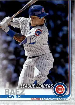 Javier Baez Chicago Cubs 2019 Topps #90 League Leaders Baseball Card NM-MT