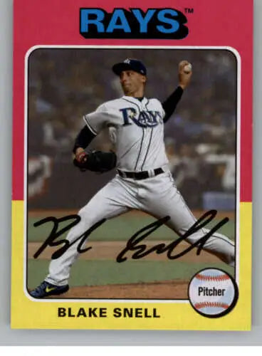 Blake Snell baseball card from 2019 Topps Archives featuring original gloss NM-MT Rays