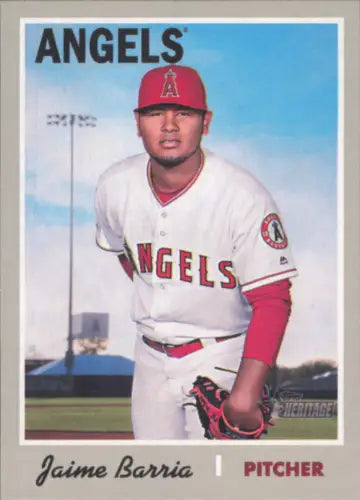 Jaime Barria 2019 Topps Heritage #173 Los Angeles Angels MLB Baseball Card NM-MT