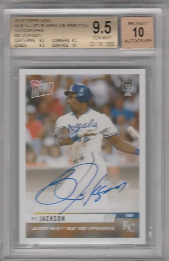 Graded autographed Bo Jackson baseball card BGS 9.5 from Week Celebration Autographs