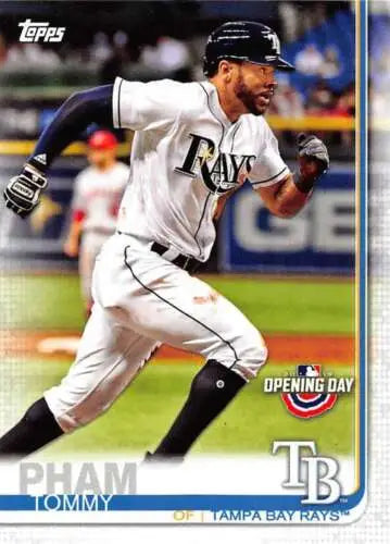 2019 Topps Opening Day #111 Tommy Pham NM-MT Rays baseball card with original gloss