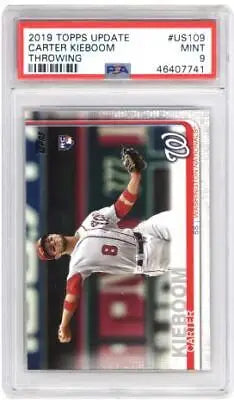 Graded 2019 Topps Update Carter Kieboom #US109 Baseball Card PSA 9 for collectors