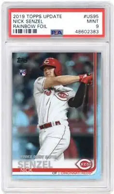 Graded Topps Update Nick Senzel #US95 Rainbow Foil Baseball PSA 9 card for collectors