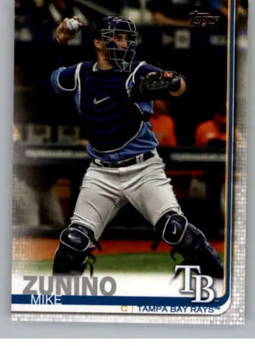 2019 Topps Update US289 Mike Zunino NM-MT Rays baseball card with original gloss