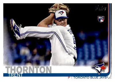 Trent Thornton delivering a pitch in Toronto Blue Jays uniform Topps Update card