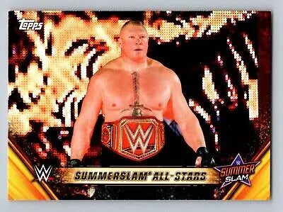 Brock Lesnar wrestling card from 2019 Topps WWE Universal Champion SummerSlam All-Stars