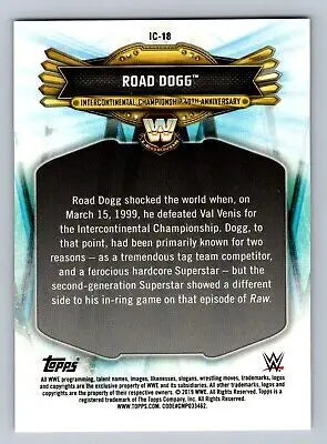 Road Dogg wrestling card from 2019 Topps WWE RAW Intercontinental Championship series