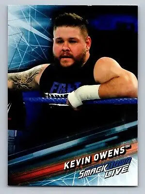 Kevin Owens wrestling card from 2019 Topps WWE SmackDown Live #28 collectible set