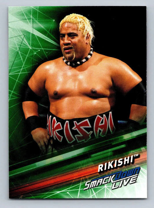 Rikishi wrestling card from 2019 Topps WWE SmackDown Live #83 Green edition