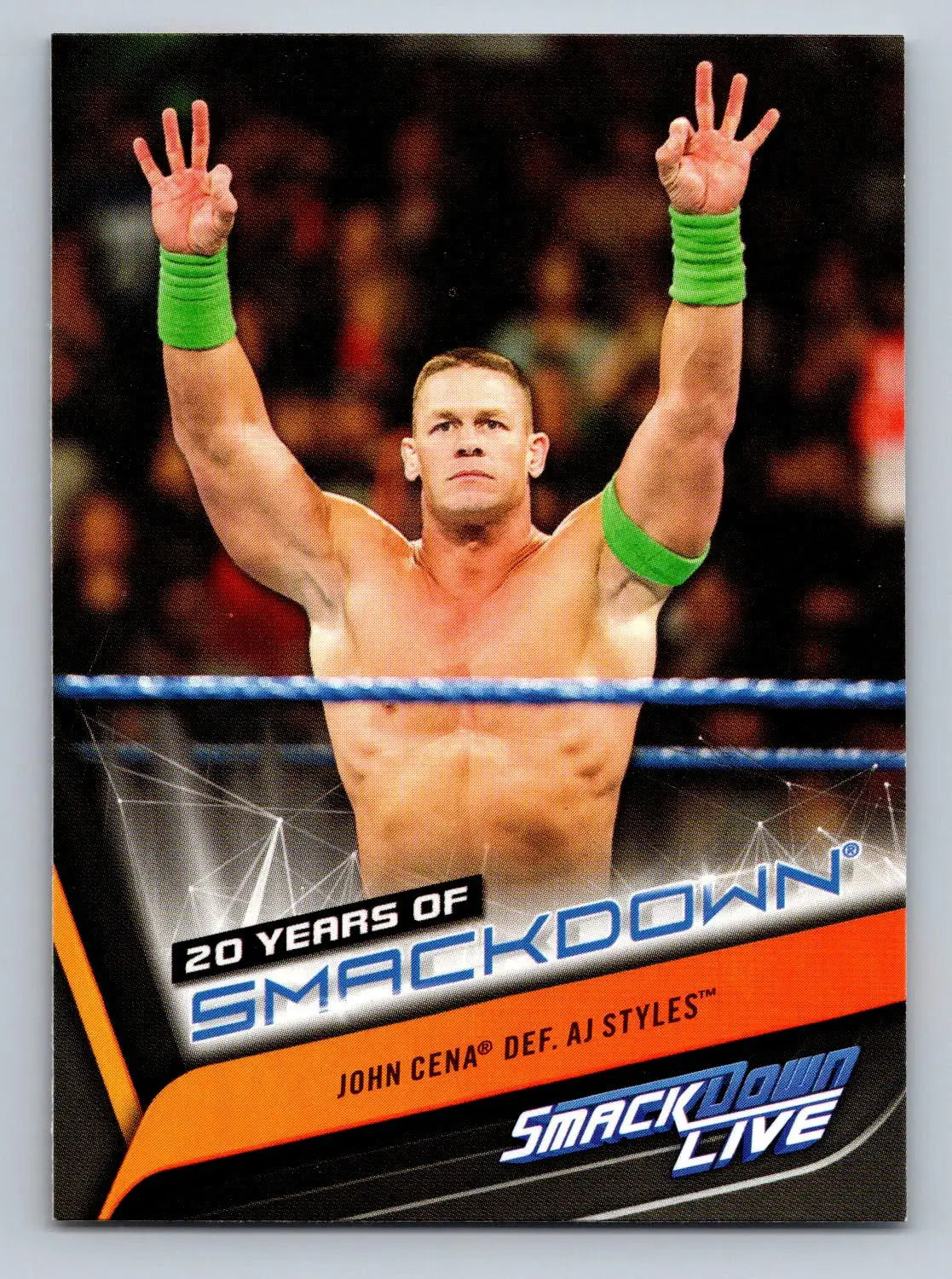 John Cena wrestling card from 2019 Topps WWE SmackDown Live #SD-44 insert