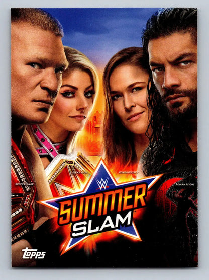 WWE SummerSlam promotional poster featured in 2019 Topps WWE #SS-18 SummerSlam Poster