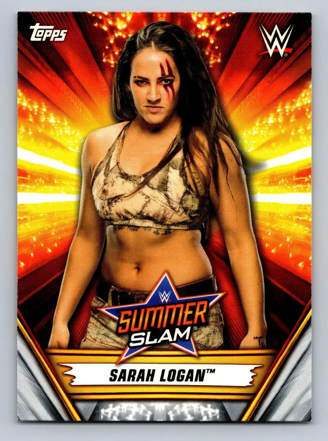 Sarah Logan 2019 Topps WWE SummerSlam #26 trading card showcasing her wrestling persona