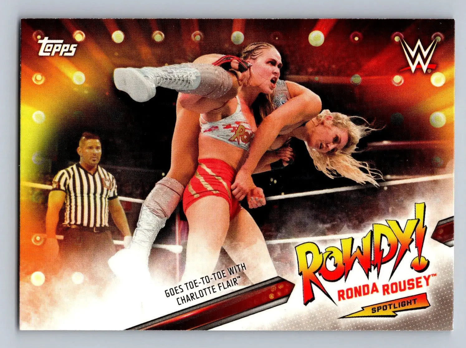 2019 Topps WWE SummerSlam #27 Rowdy Ronda Rousey Wrestling Trading Card