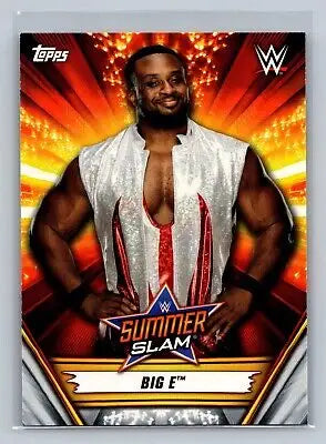 Big E SummerSlam wrestling card from 2019 Topps WWE SummerSlam collection