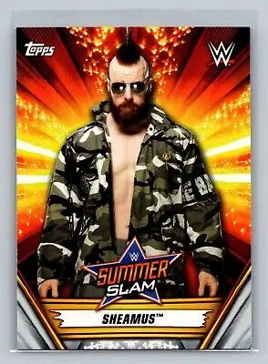 Sheamus SummerSlam trading card from 2019 Topps WWE SummerSlam #40 collectible set