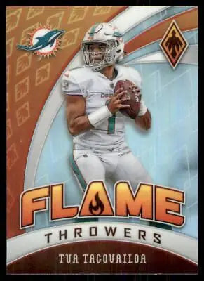 2020 Panini Phoenix Flame Throwers Tua Tagovailoa Miami Dolphins Football Card NM-MT