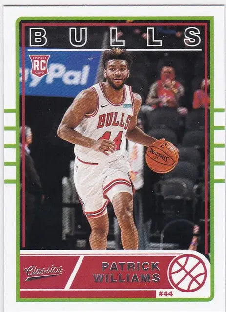 Patrick Williams RC Chicago Bulls action card from 2020-21 Chronicles Classics series