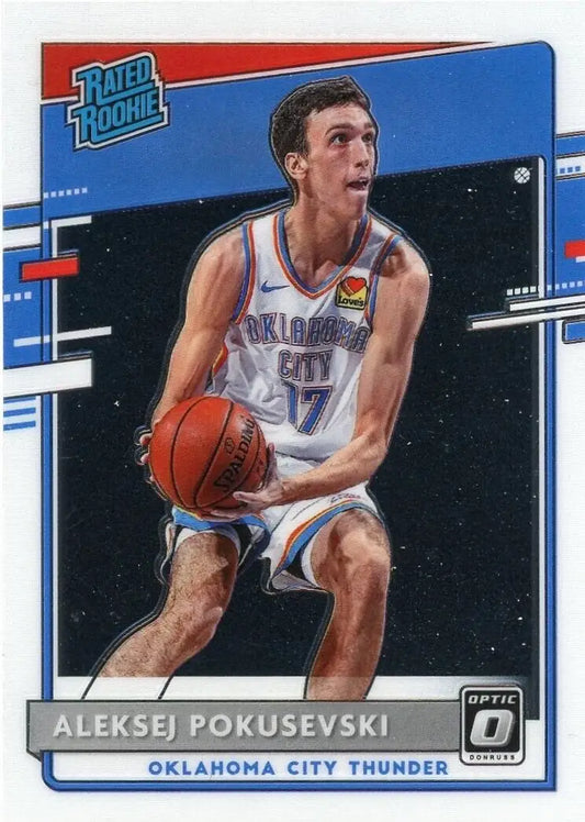 Donruss Optic Aleksej Pokusevski Rookie card from the Oklahoma City Thunder NBA #167