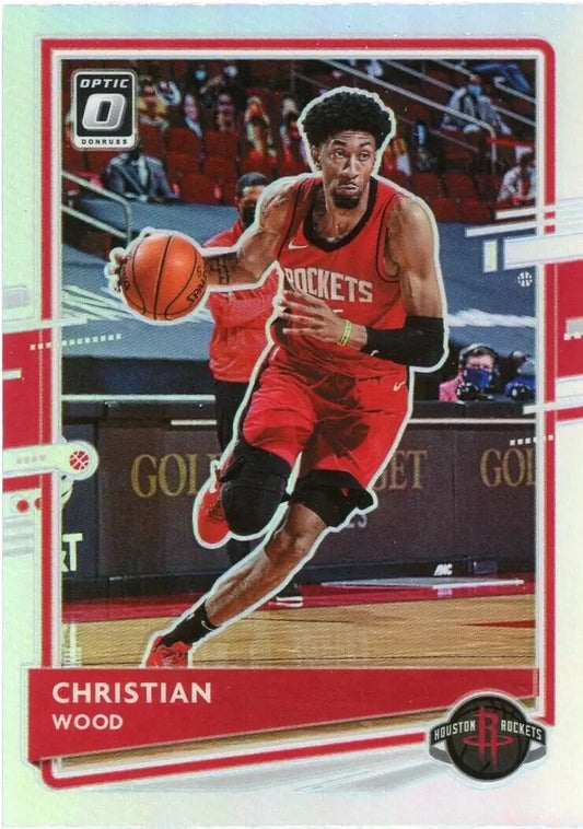 Christian Wood Basketball Card from 2020-21 Donruss Optic Holo Houston Rockets